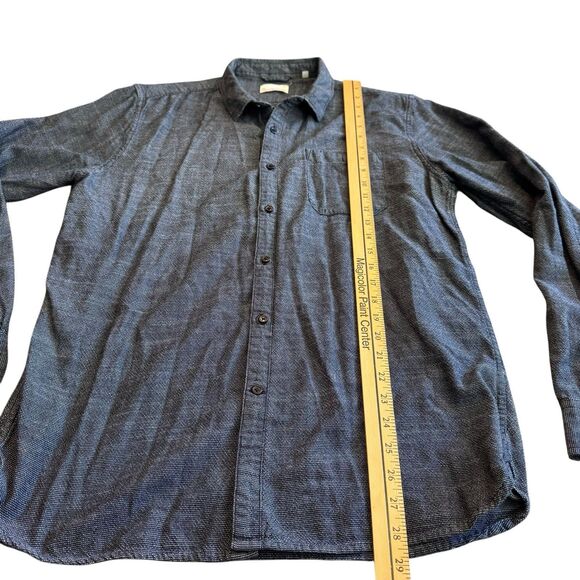 Knowledge Cotton Apparel Long Sleeve Button Down Mens XL Dark Gray Cotton - Picture 10 of 13